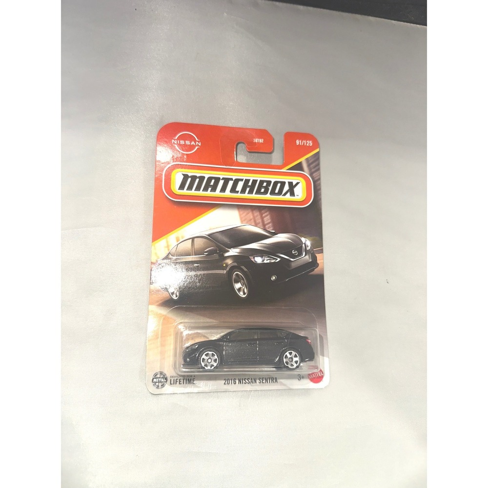 Matchbox 2016 Nissan Sentra Black‎ Diecast Car 91/125 Metal Mattel New